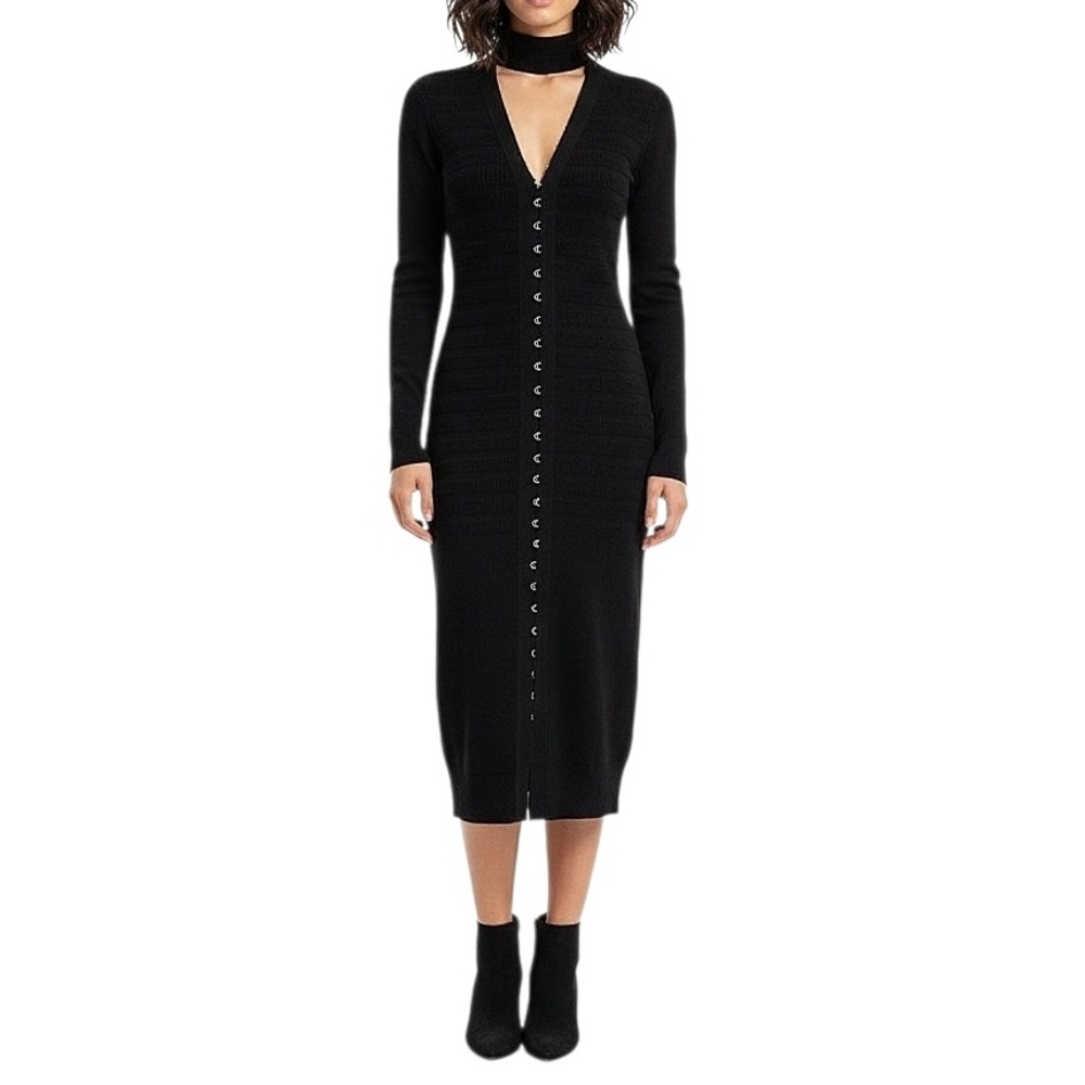 Jonathan Simkhai Wool‎ Choker Midi Sweater Dress